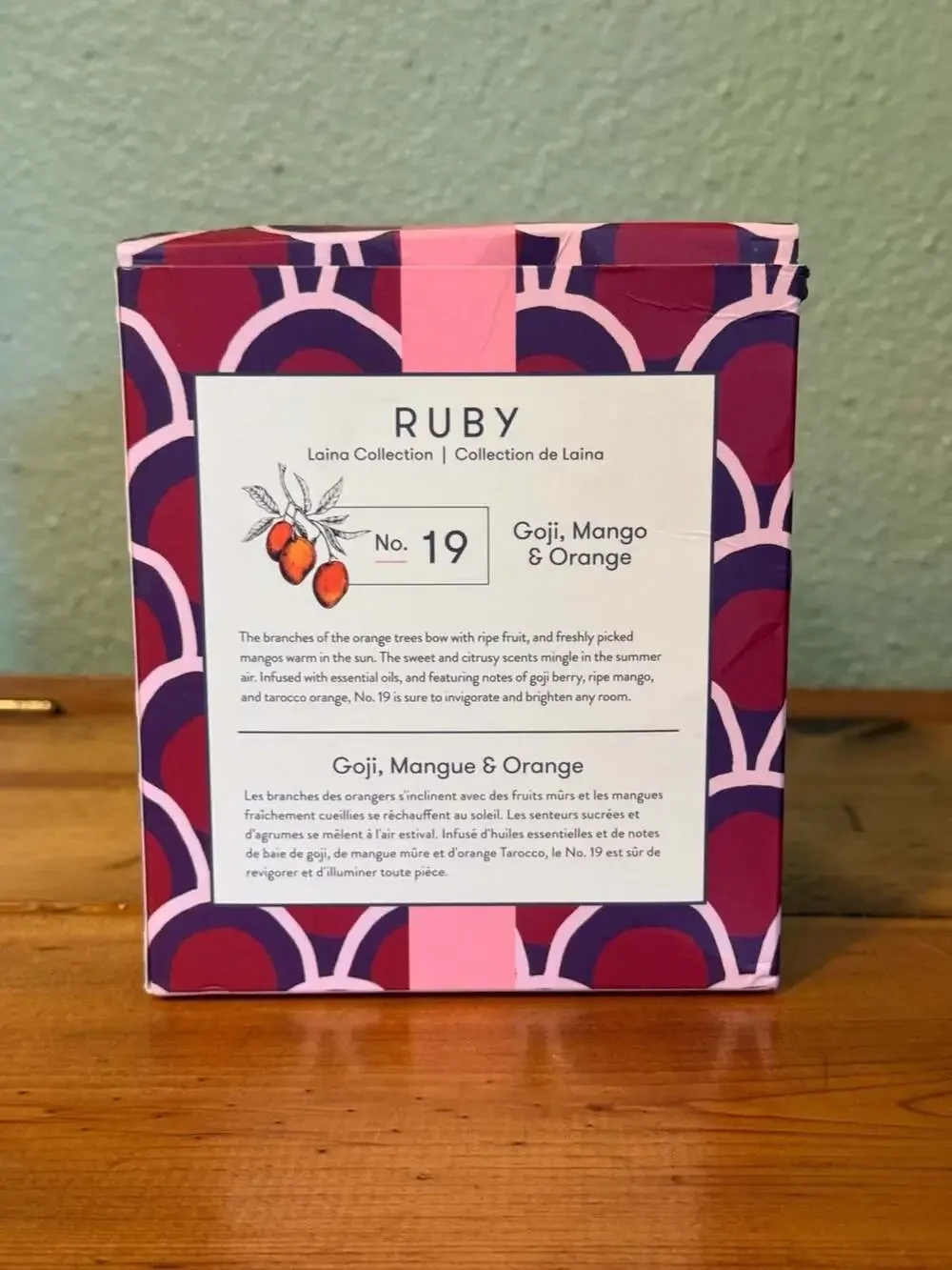 L'or de Seraphine Ruby No. 19 Goji, Mango & Orange Scented Candle